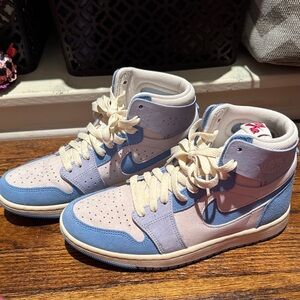 Air Jordan Blue and Cream